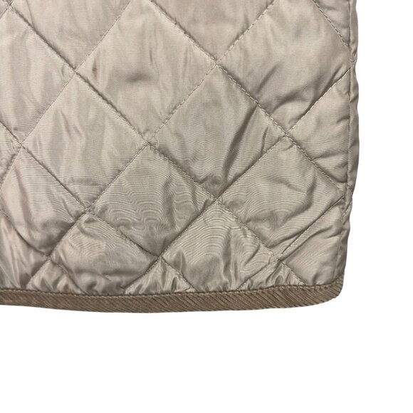 Vintage Gap Jacket Women XS Beige Quilted Corduroy Collar Snap Buttons - Picture 5 of 10